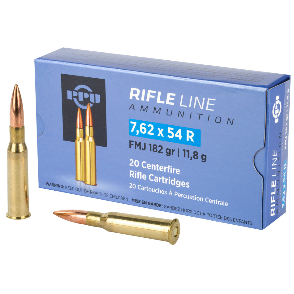 Prvi Partizan 7.62x54mmR Metric Rifle Full Metal Jacket Boat Tail 182 Grain 20/Box