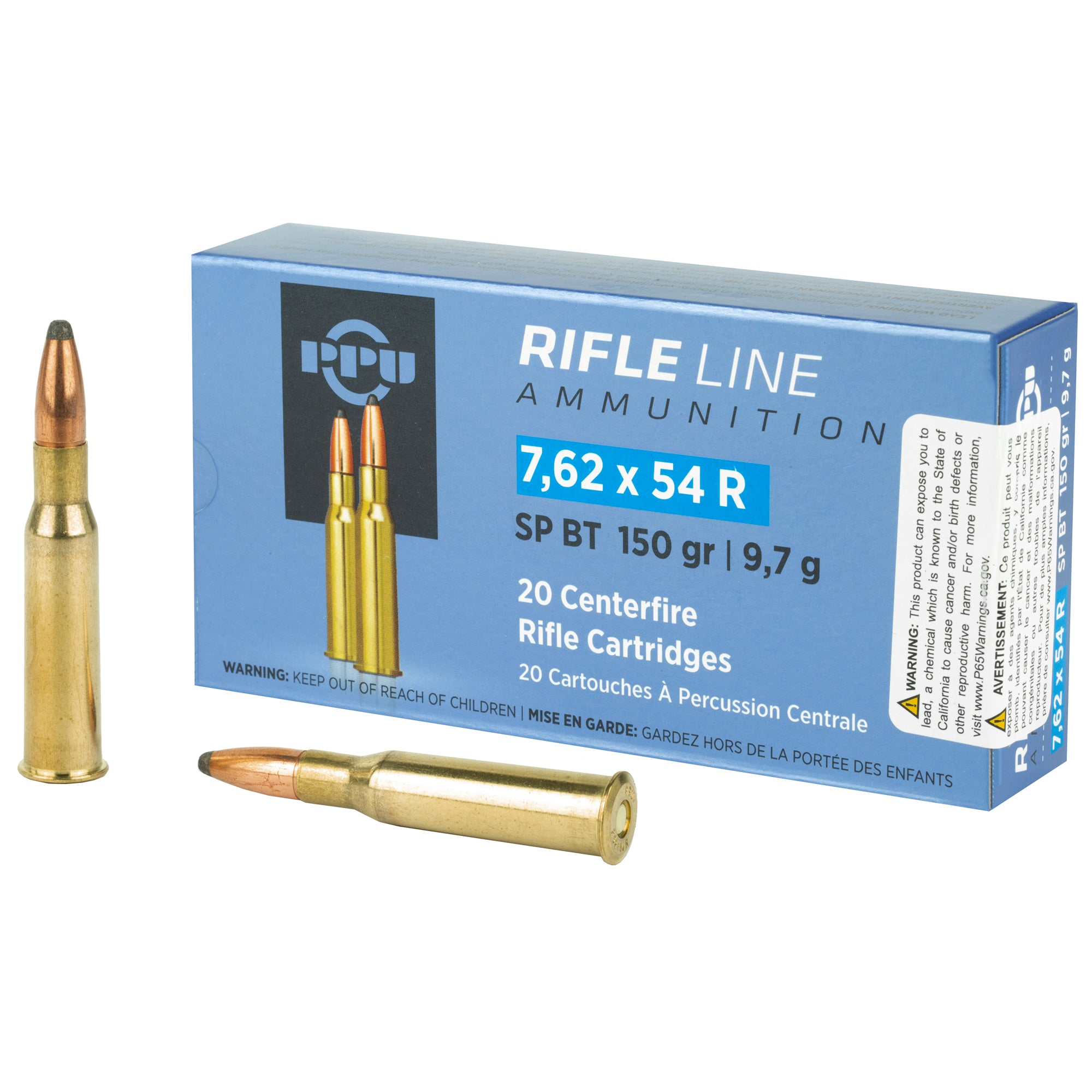 Prvi Partizan 7.62x54mmR Metric Rifle Soft Point 150 Grain 20/Box