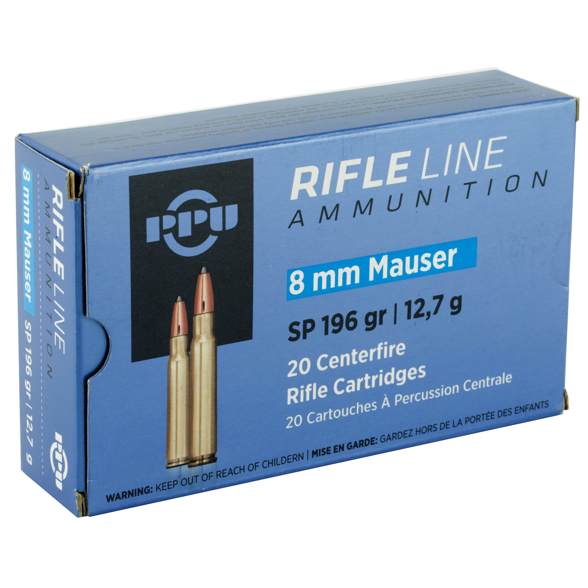 Prvi Partizan 8mm Mauser Metric Rifle Soft Point 196 Grain 20/Box
