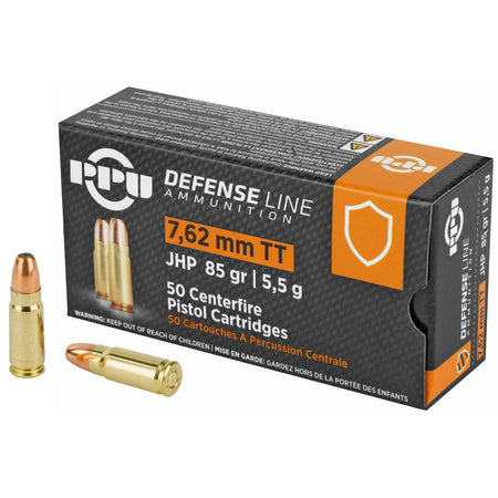 Prvi Partizan 7.62x25mm Tokarev Handgun Defense Jacketed Hollow Point 85 Grain 50/Box