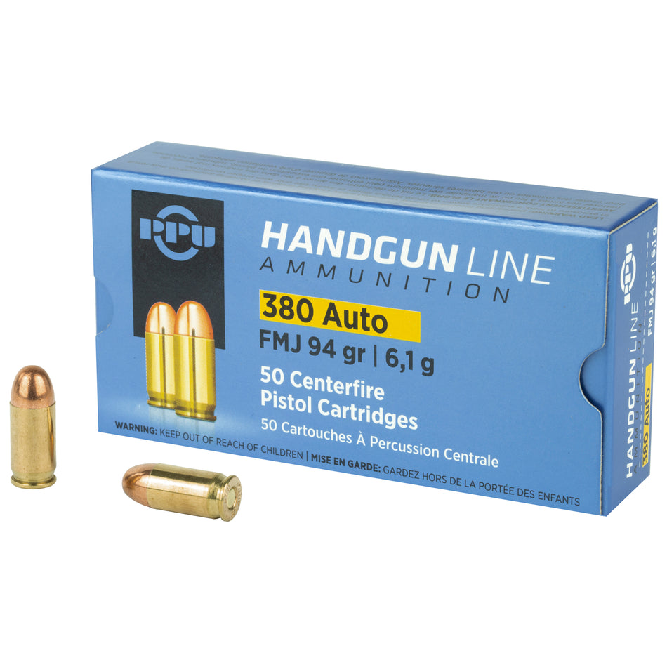 Prvi Partizan .380 ACP/Auto Handgun Full Metal Jacket 94 Grain 50/Box
