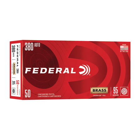 Federal Champion Ammo 380 ACP 95 Grain Full Metal Jacket(FMJ)