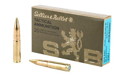 Sellier & Bellot 300 Blackout 200gr Subsonic FMJ 20 Per Box – 1000/Case