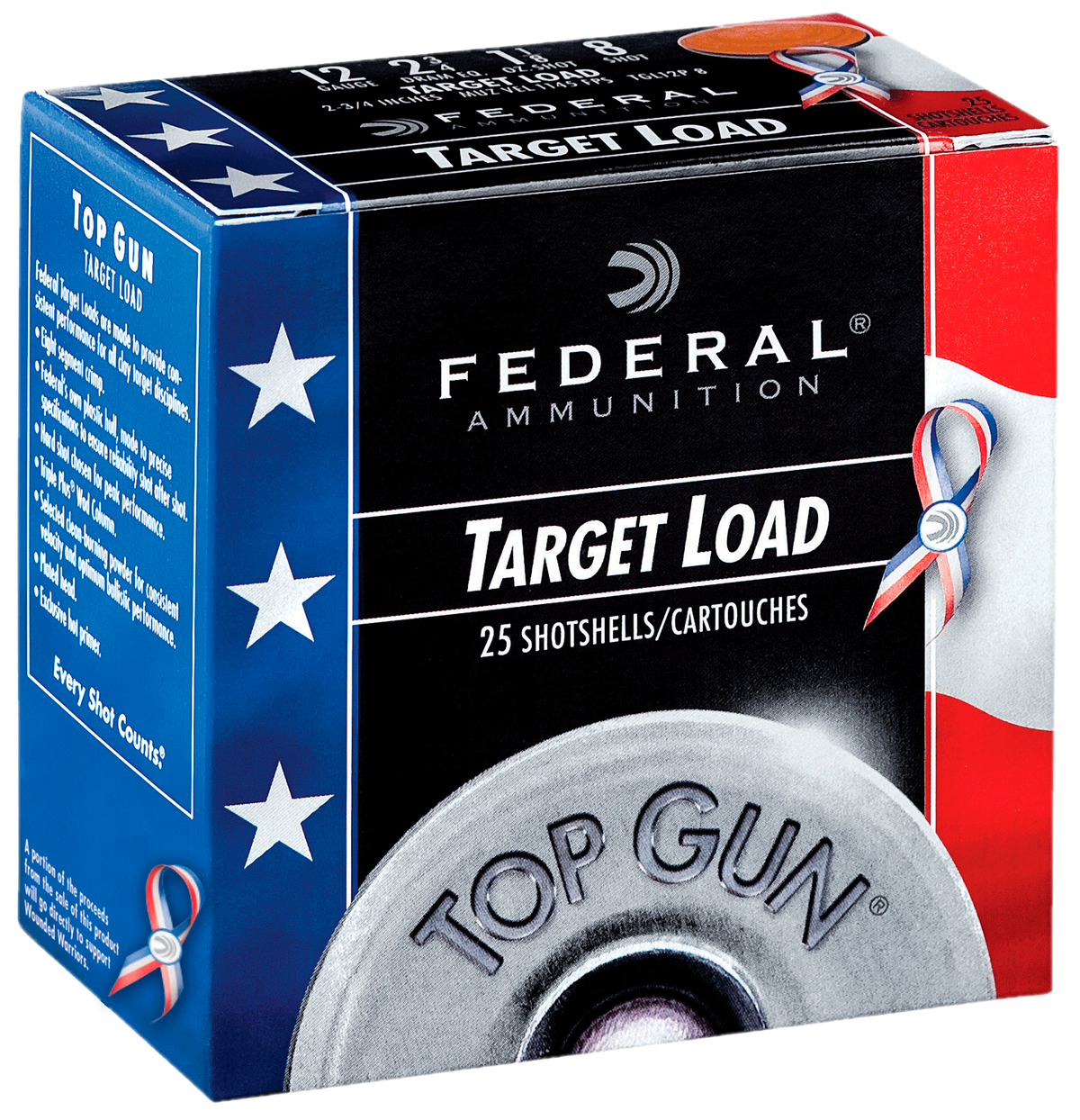 Federal 12 Gauge Top Gun Special Edition Red, White & Blue #8 1-1/8 oz 2.75 in 25/Box [Item 4358]