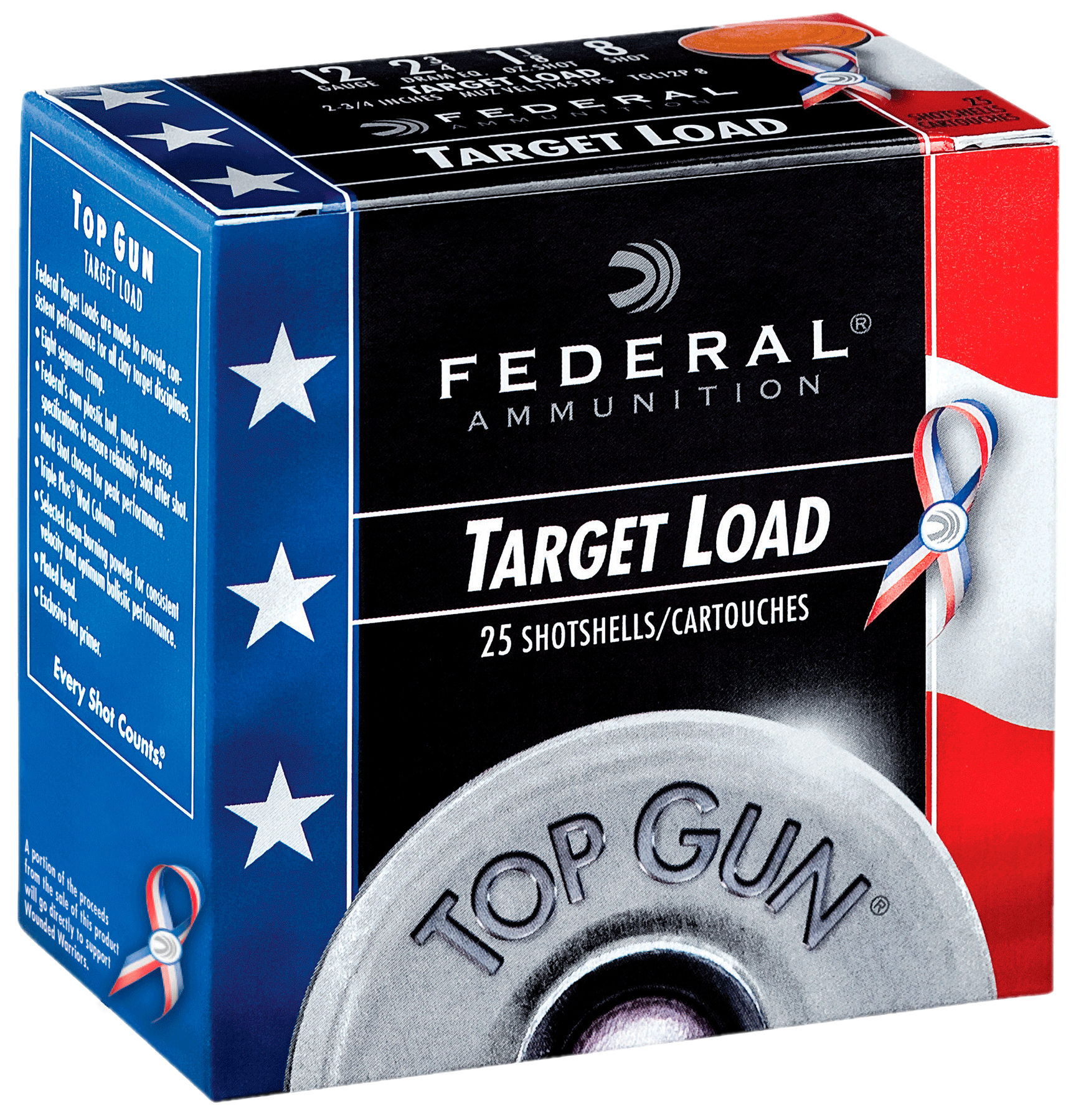 Federal 12 Gauge Top Gun Special Edition Red, White & Blue #8 1-1/8 oz 2.75 in 25/Box [Item 4358]