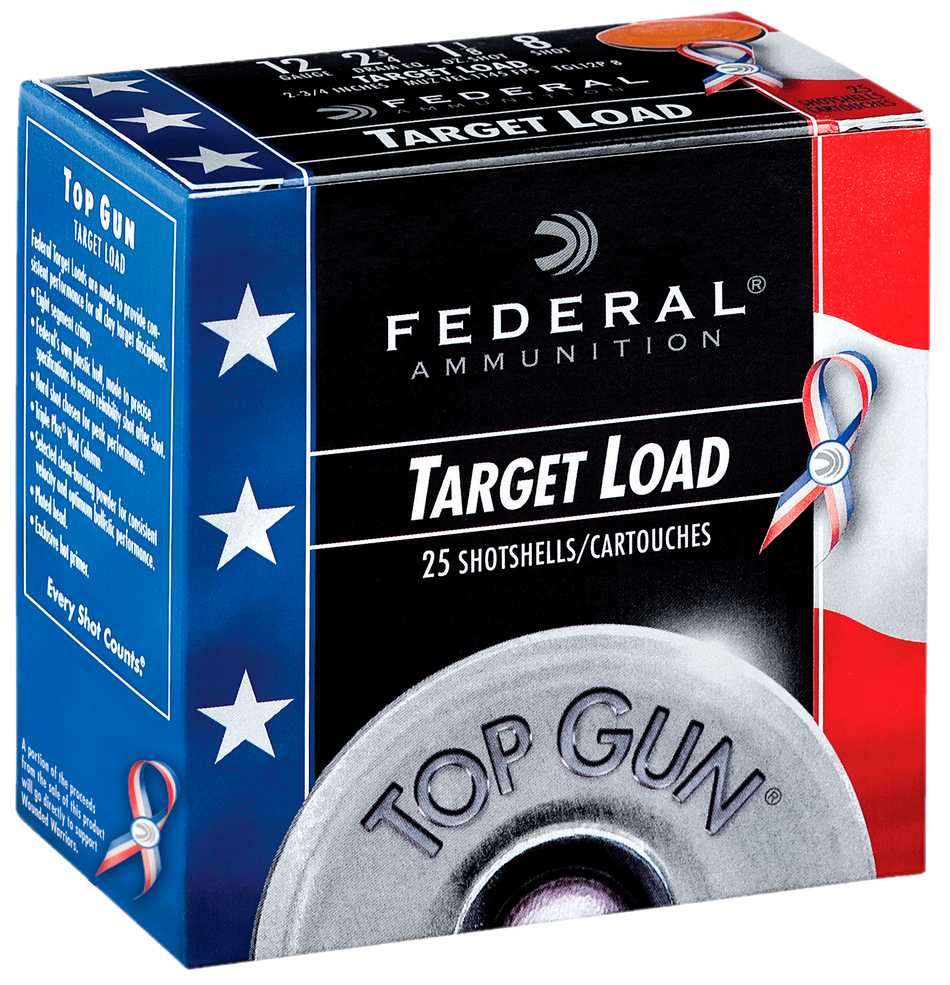 Federal 12 Gauge Top Gun Special Edition Red, White & Blue #8 1-1/8 oz 2.75 in 25/Box [Item 4358]