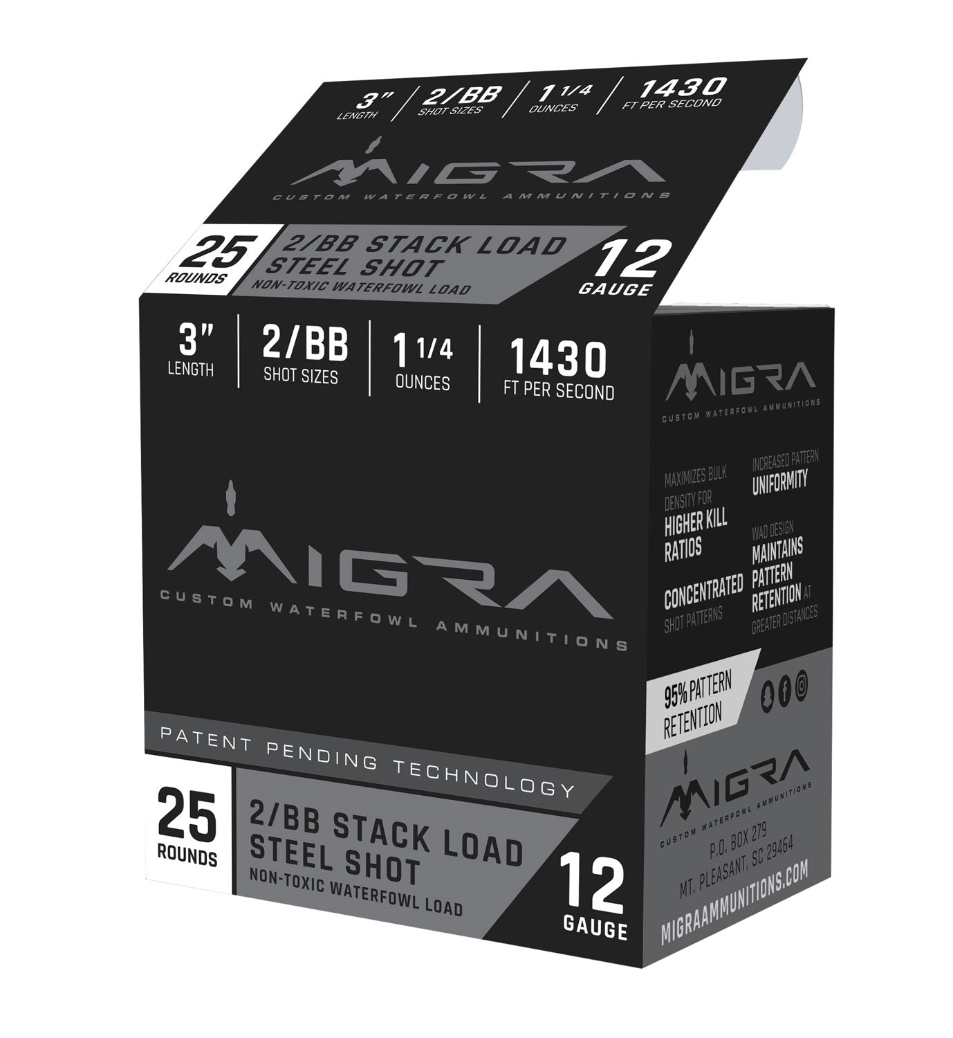 Migra 12 Gauge Staxd Combinational Hunting BB / 2 1-1/4 oz 3 in 25/Box