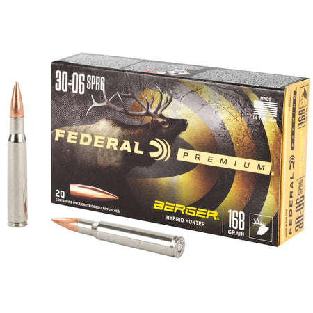 Federal .30-06 Springfield Premium Berger Hybrid Hunter 168 Grain 20/Box