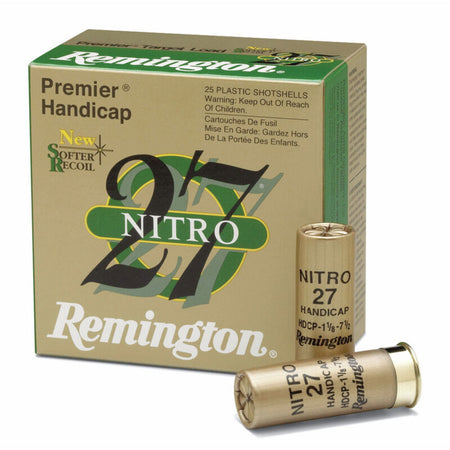 Remington 12 Gauge Premier Nitro 27 Gold Handicap #7.5 1-1/8 oz 2.75 in 25/Box