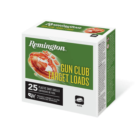 Remington 20 Gauge Gun Club Target Loads #8 7/8 oz 2.75 in 25/Box