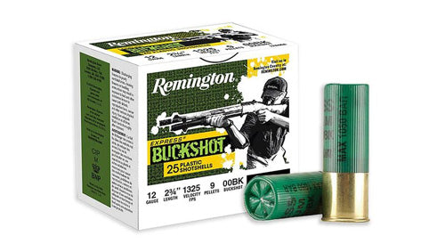 Remington 12 Gauge Express 9 Pellets 00 Buck 1-1/8 oz 2.75 in 25/Box