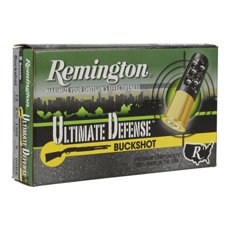 Remington 12 Gauge Ultimate Defense 9 Pellets 00 Buck 1-1/8 oz 2.75 in 5/Box