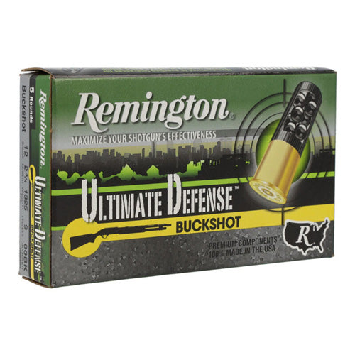 Remington 12 Gauge Ultimate Defense 9 Pellets 00 Buck 1-1/8 oz 2.75 in 5/Box
