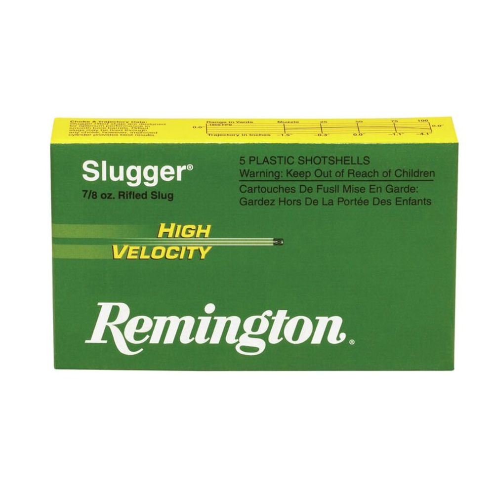 Remington 12 Gauge Slugger High Velocity Rifled Slug Slug 7/8 oz 2.75 in 5/Box