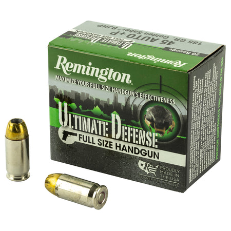 Remington .45 ACP/Auto Ultimate Defense Full-Size +P Brass Jacket Hollow Point 185 Grain 20/Box