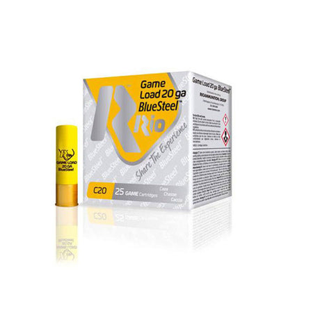 Rio Ammunition 20 Gauge Game Load BlueSteel #4 7/8 oz 2.75 in 25/Box [Item 11414]