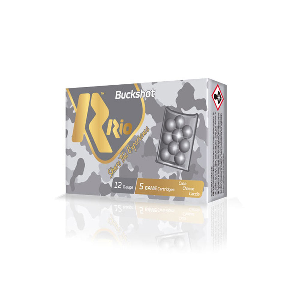Rio Ammunition 12 Gauge Royal Buck 27 Pellets #4 Buck 1-1/4 oz 2.75 in 5/Box