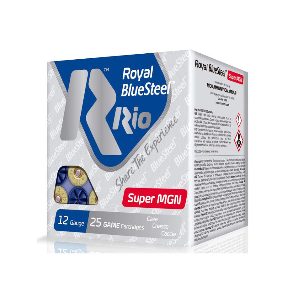 Rio Ammunition 12 Gauge Royal BlueSteel Super Magnum #2 1-9/16 oz 3.5 in 25/Box [Item 11412]