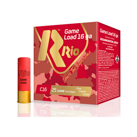 Rio Ammunition 16 Gauge Game Load Heavy Field #8 1-1/8 oz 2.75 in 25/Box