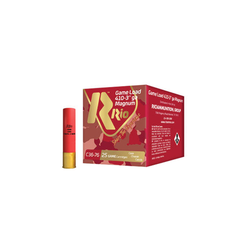 Rio Ammunition .410 Bore Game Load Heavy Field #6 1-1/16 oz 3 in 25/Box