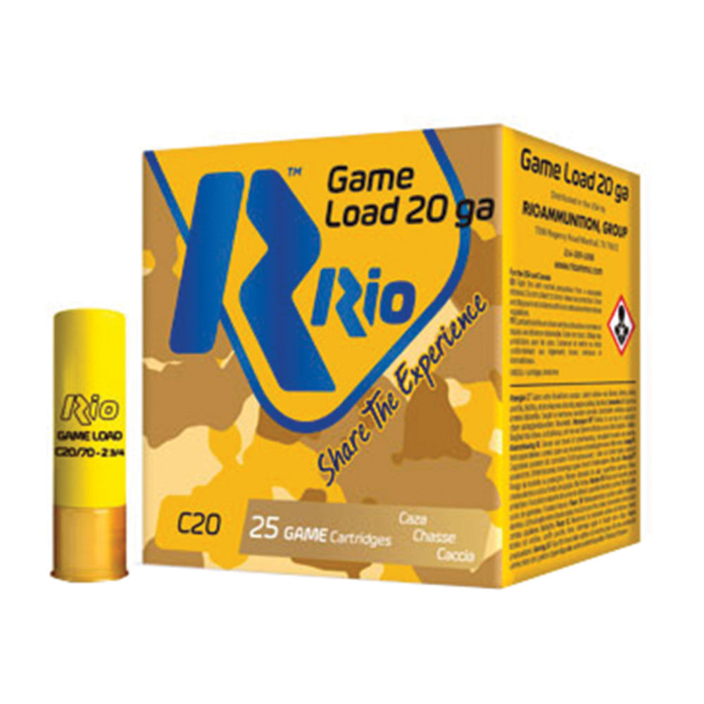 Rio Ammunition 20 Gauge Game Load Light #8 1 oz 2.75 in 25/Box [Item 11369]