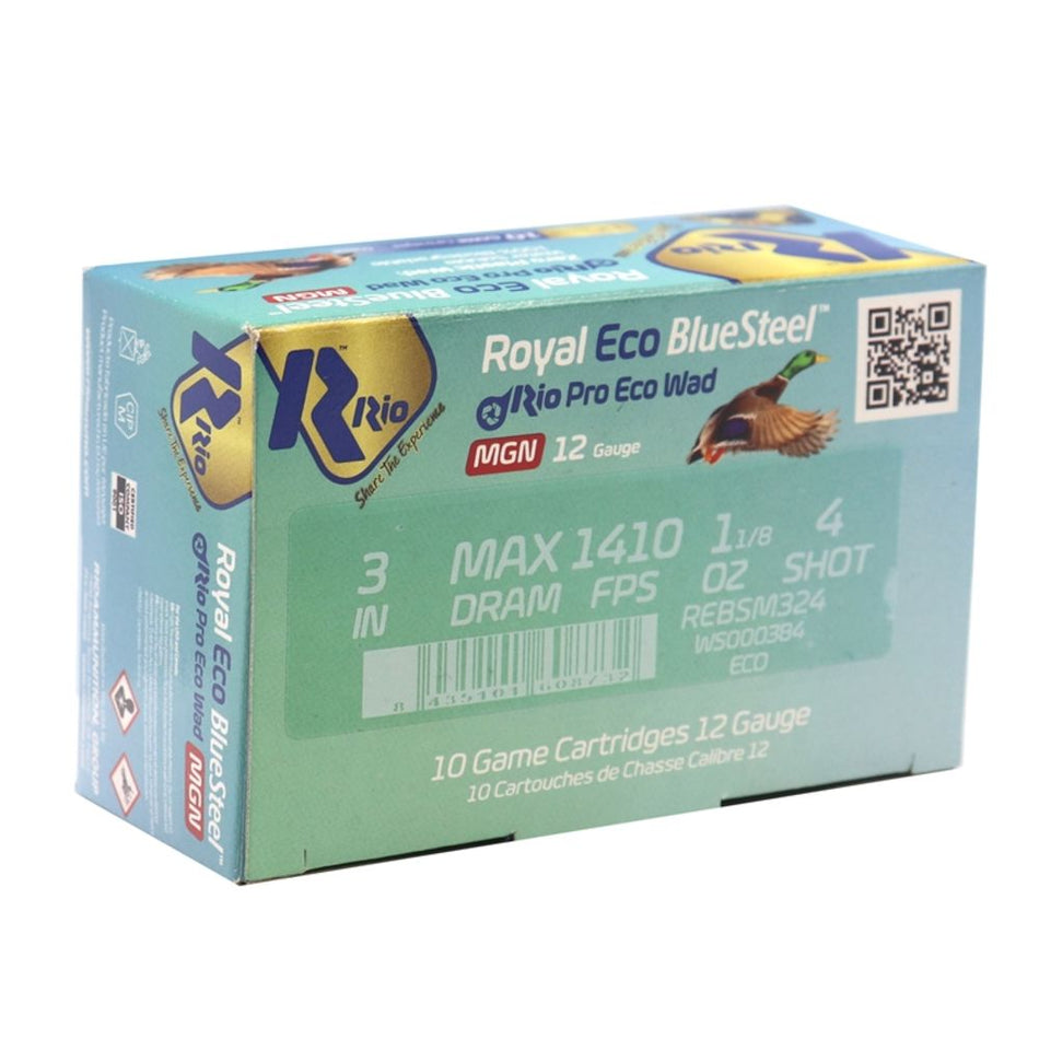 Rio Ammunition 12 Gauge Royal ECO BlueSteel Magnum #4 1-1/8 oz 3 in 10/Box