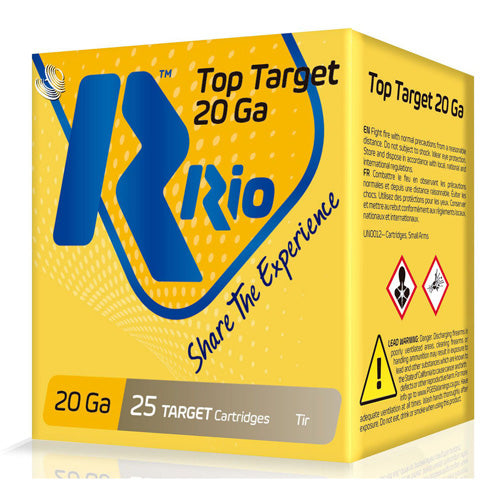 Rio Ammunition 20 Gauge Top Target #8 7/8 oz 2.75 in 25/Box [Item 11405]