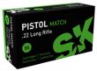 SK .22 Long Rifle Pistol Match Lead Round Nose 40 Grain 50/Box