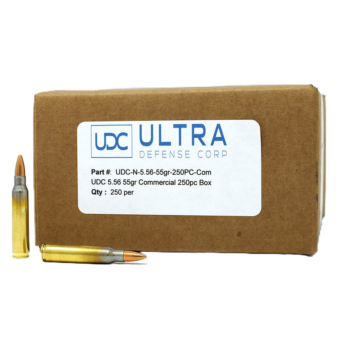 Ultra Defense Corp Premium Range 5.56 M193 55gr FMJ 3250 FPS - 250rd/Box - MADE IN THE USA