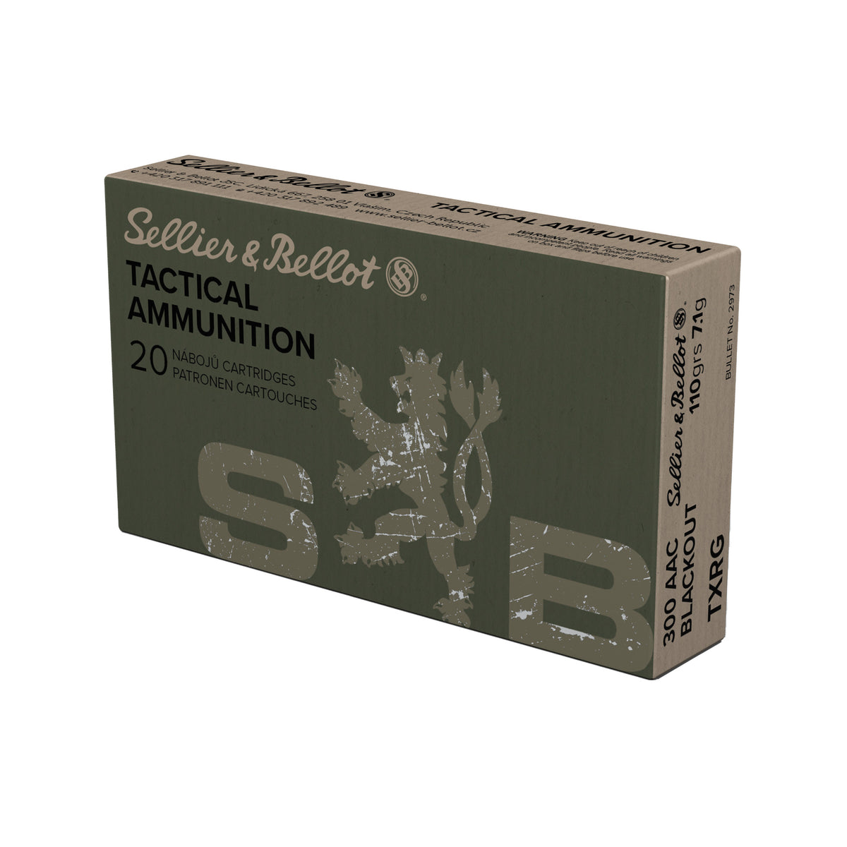 Sellier and Bellot .300 AAC Blackout eXergy Boat Tail Tactical TAC-EX-Blue 110 Grain 20/Box