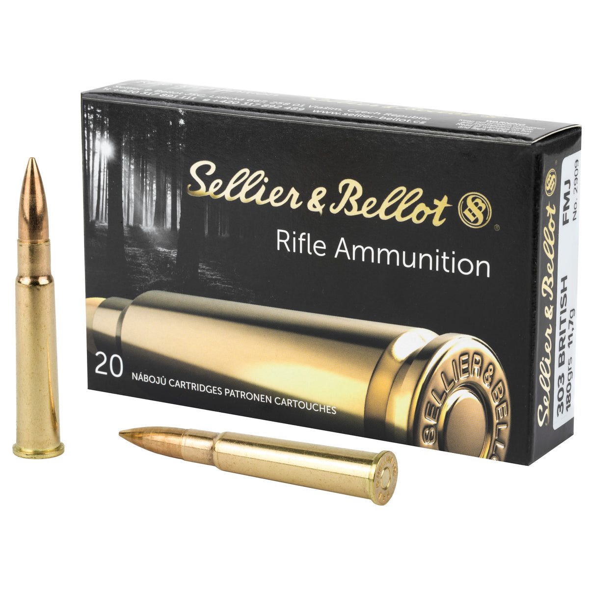 Sellier and Bellot .303 British Rifle Full Metal Jacket 180 Grain 20/Box [Item 2813]