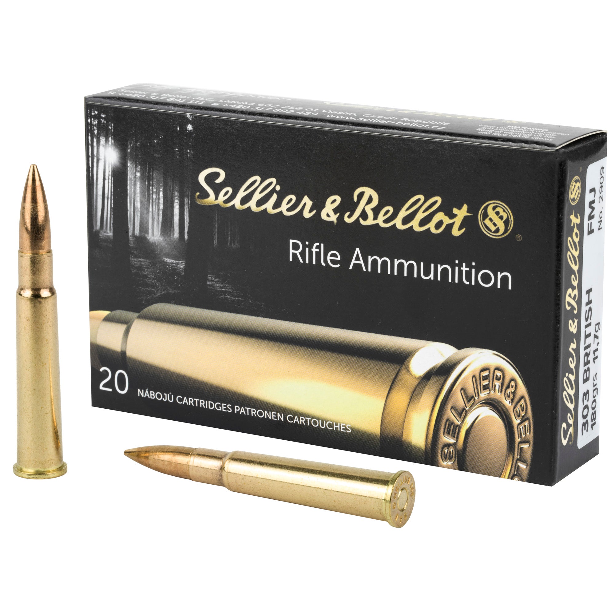 Sellier and Bellot .303 British Rifle Full Metal Jacket 180 Grain 20/Box [Item 2813]