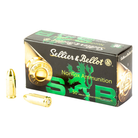 Sellier and Bellot 9mm Luger / Parabellum NonTox Full Metal Jacket 115 Grain 50/Box