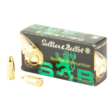 Sellier and Bellot 9mm Luger / Parabellum NonTox Full Metal Jacket 124 Grain 50/Box