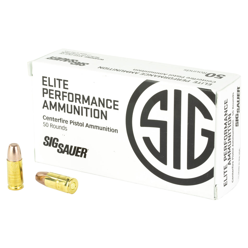 Sig Sauer 9mm Luger / Parabellum Elite Performance +P Frangible 90 Grain 50/Box
