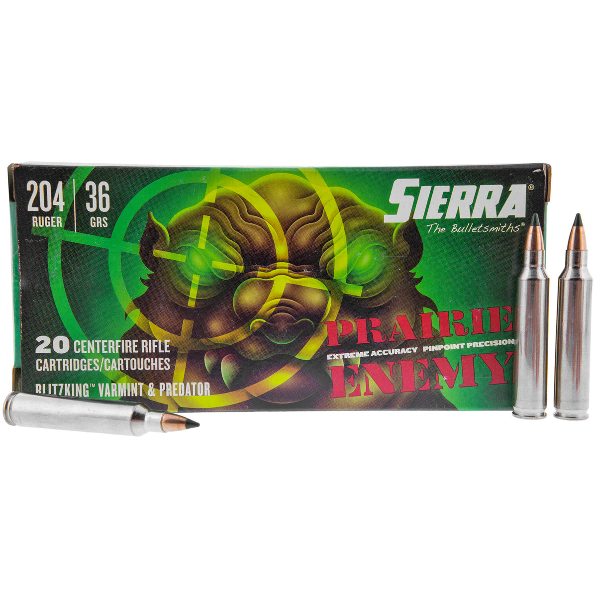 Sierra .204 Ruger Prairie Enemy Sierra BlitzKing 36 Grain 20/Box