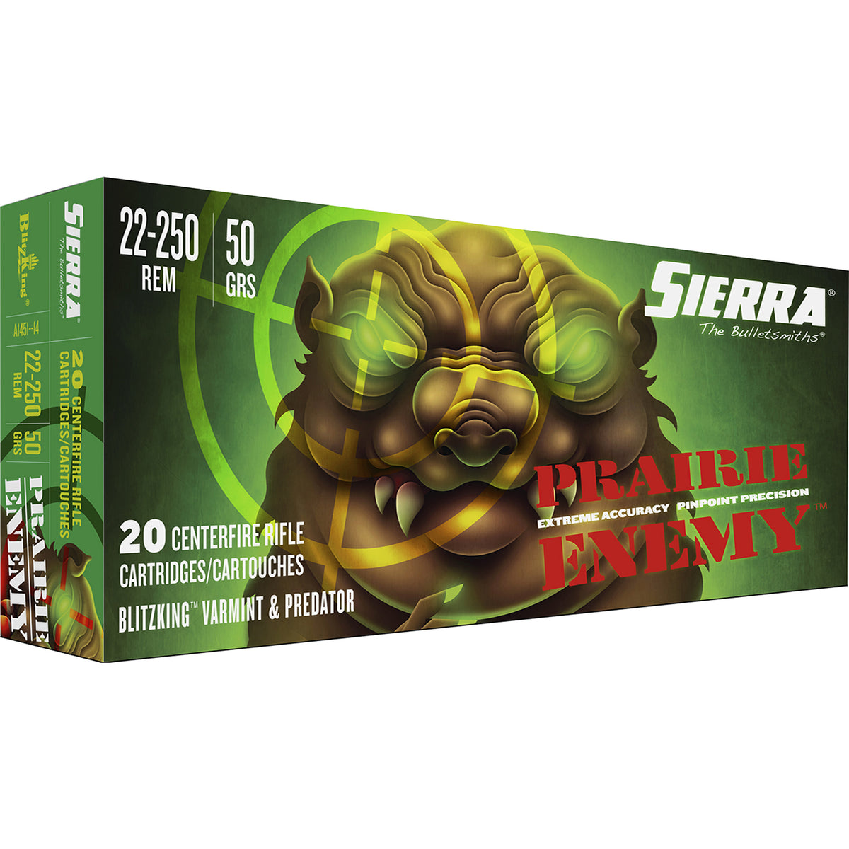 Sierra .22-250 Remington Prairie Enemy Ballistic Tip 50 Grain 20/Box