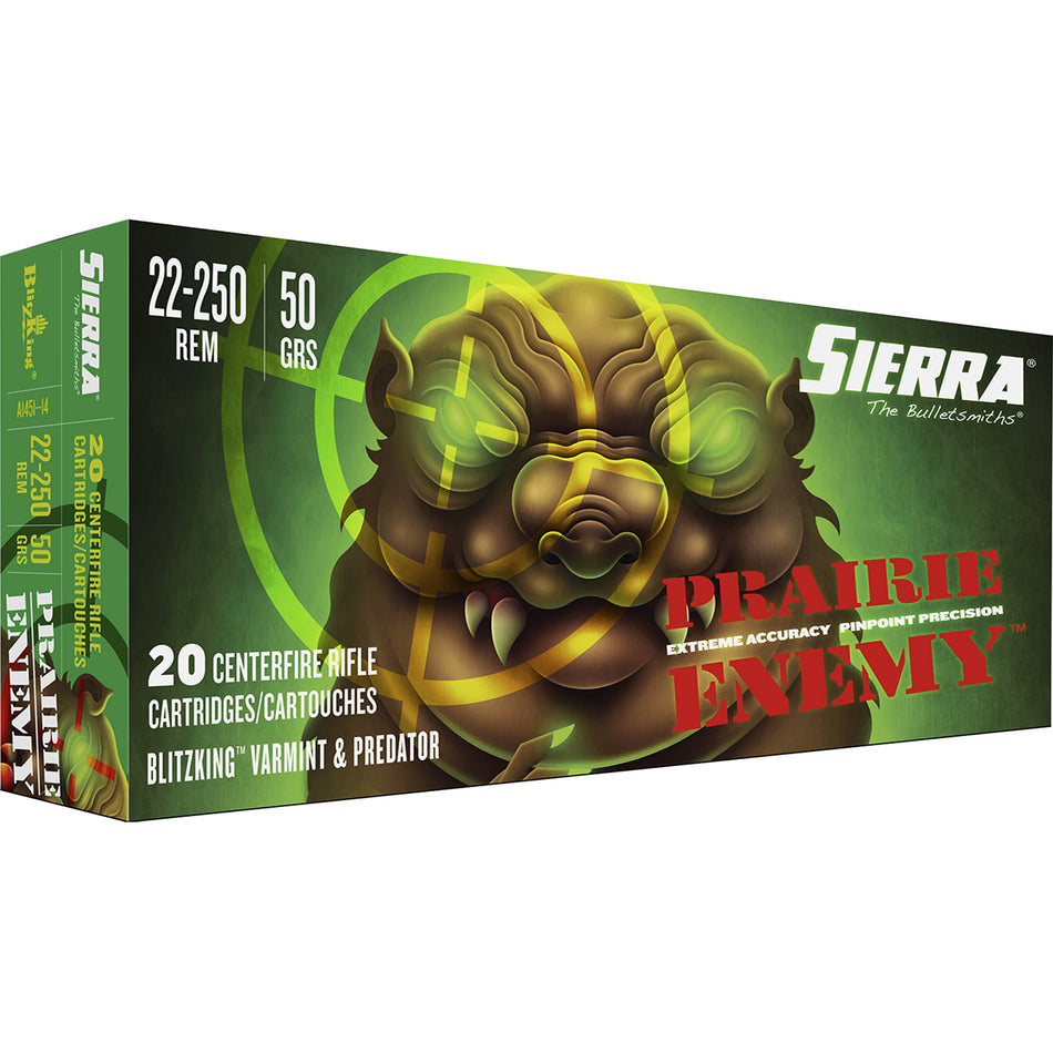 Sierra .22-250 Remington Prairie Enemy Ballistic Tip 50 Grain 20/Box