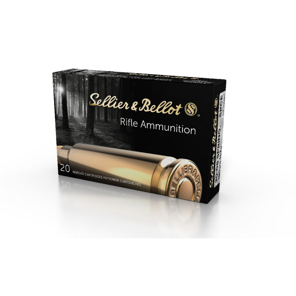 Sellier and Bellot .30-06 Springfield Rifle Soft Point Cut-Through Edge 180 Grain 20/Box
