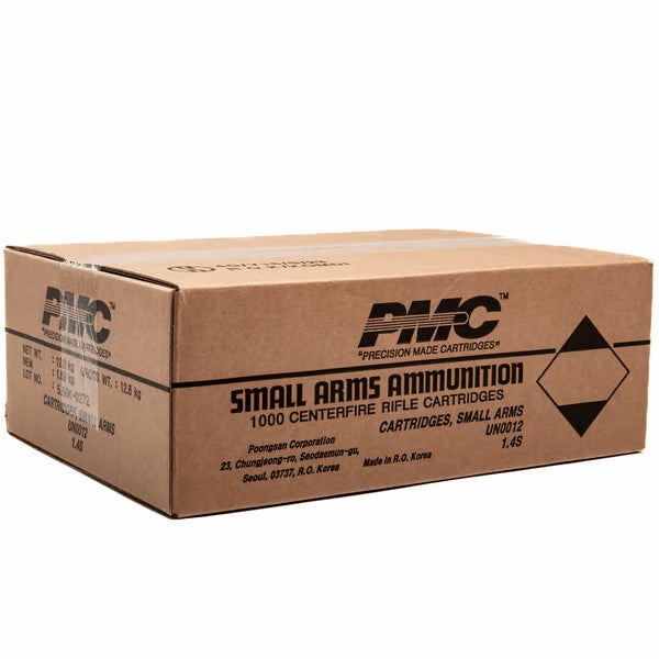 PMC X-Tac Green Tip Rifle Ammunition 5.56mm 62 gr FMJ 2920 fps 1000/ct Case (50-20/ct Boxes)