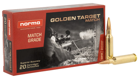 Norma 6mm Creedmoor Dedicated Precision Golden Target Match Hollow Point Boat Tail 107 Grain 20/Box
