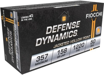 Fiocchi .357 Magnum Defense Dynamics Jacketed Hollow Point 158 Grain 50/Box