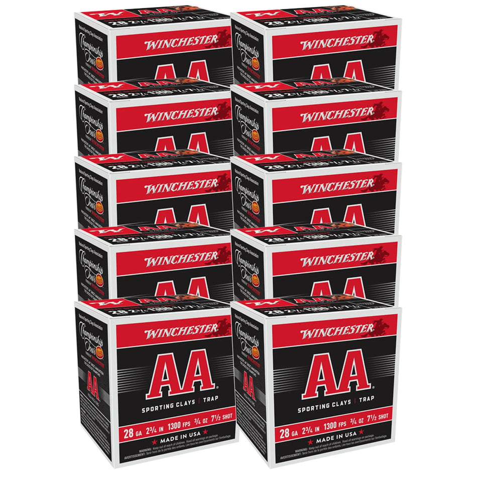 Winchester 28 Gauge AA Supersport Sporting Clay #7.5 3/4 oz 2.75 in 25/Box [Item 7173] 1300 FPS