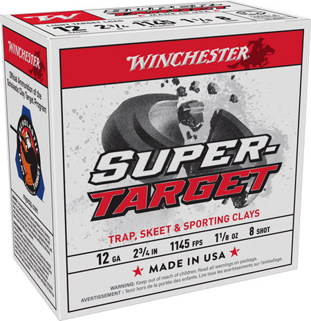 Winchester 12 Gauge Super-Target Light Target #8 1-1/8 oz 2.75 in 25/Box