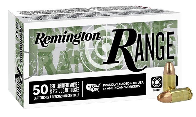 Remington R27778 Range Full Metal Jacket 115 Grain 9mm 50 Per Box – 1000/Case