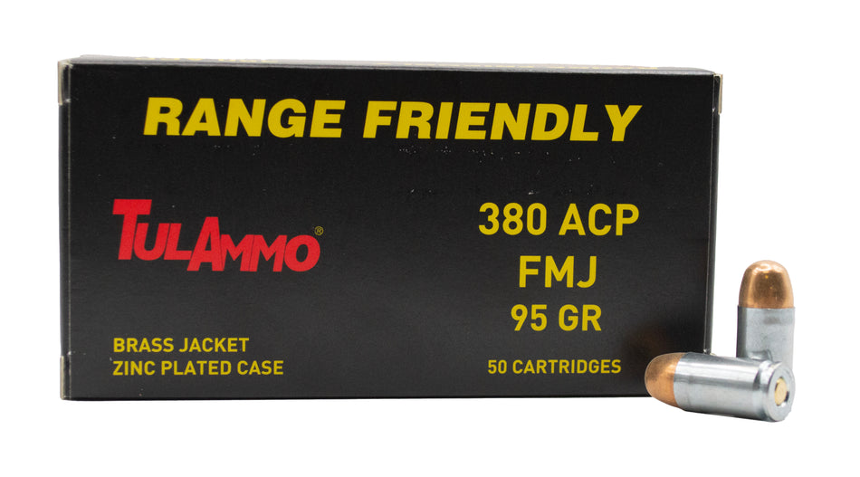 Tulammo .380 ACP/Auto Steel Full Metal Jacket 95 Grain 50/Box