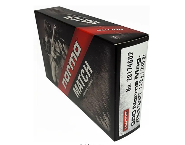 Norma .300 Norma Mag Dedicated Precision Golden Target Match Hollow Point Boat Tail 230 Grain 20/Box