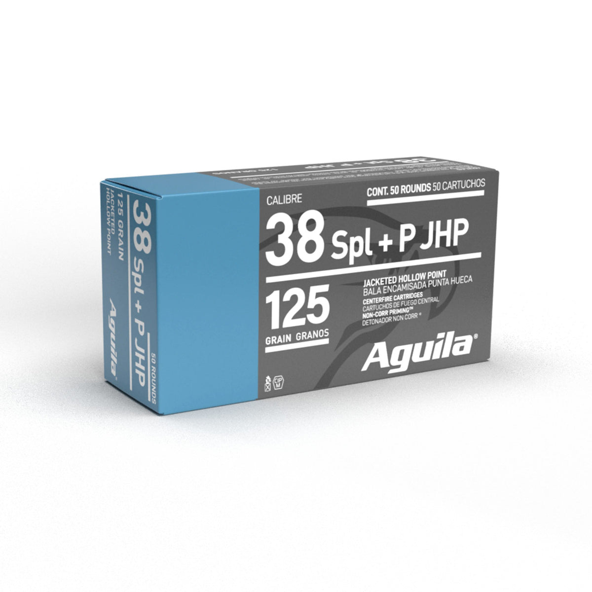 AGUILA 38 SPECIAL 125GR JHP +P - 50RD 50 Per Box – 500/Case