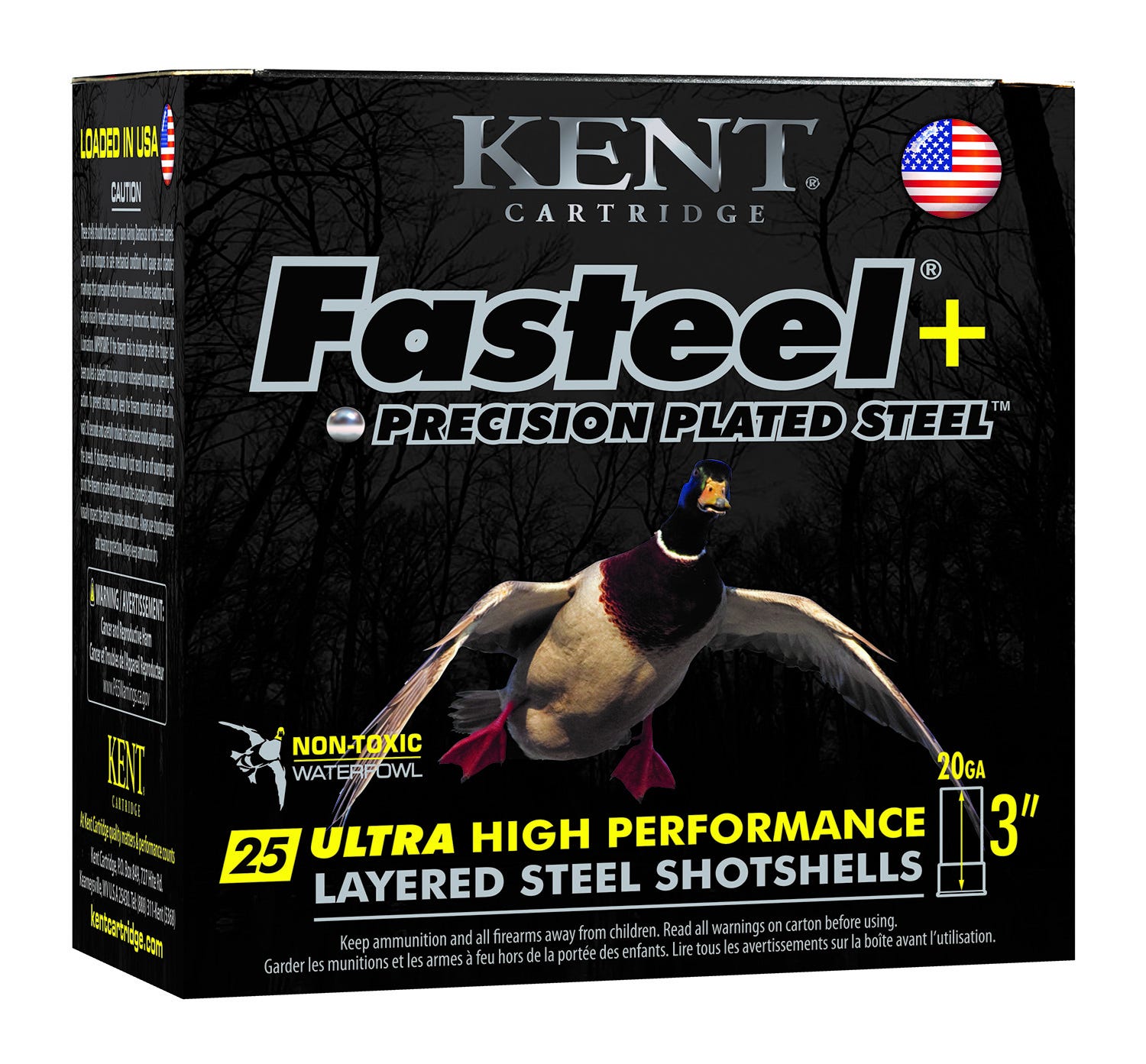 Kent Cartridge 20 Gauge Fasteel + Precision Plated Steel #4 / 6 1 oz 3 in 25/Box
