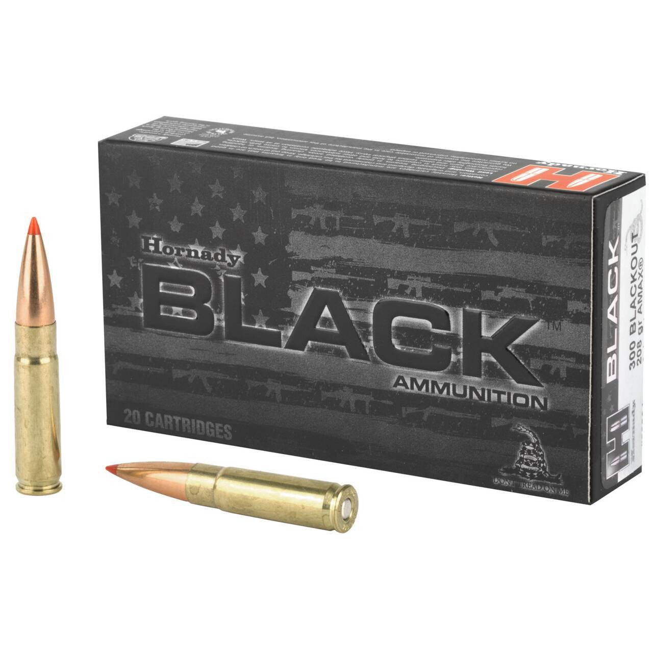 Hornady .300 AAC Blackout Black Hornady A Max 208 Grain 20/Box